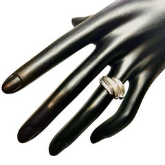 Tiffany & Co Estate Shrimp Ring Size 5.25 14k Gold + Sterling Silver