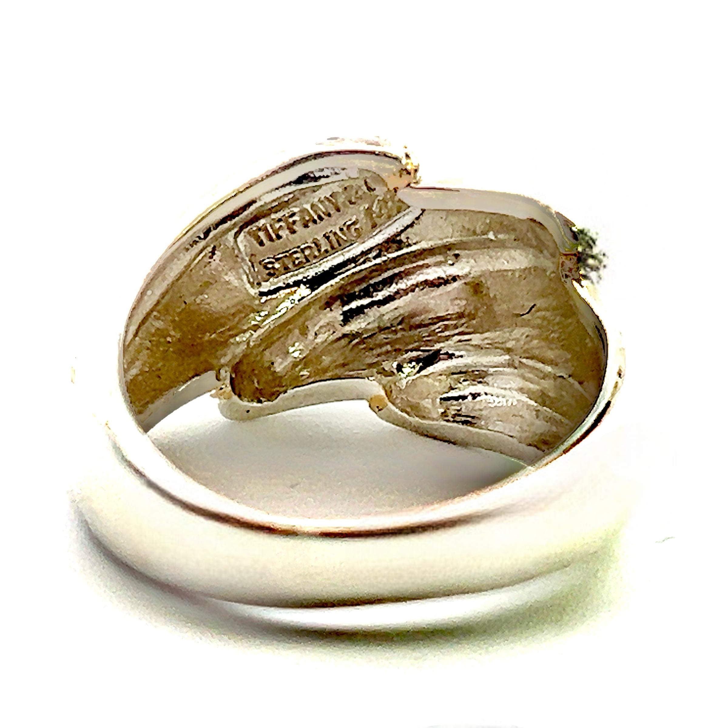 Tiffany & Co Estate Shrimp Ring Taille 5,25 Or 14k + Argent Sterling Pour femmes en vente
