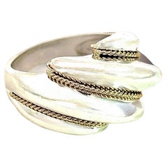 Tiffany & Co Estate Shrimp Ring Size 6 14k Gold + Sterling Silver