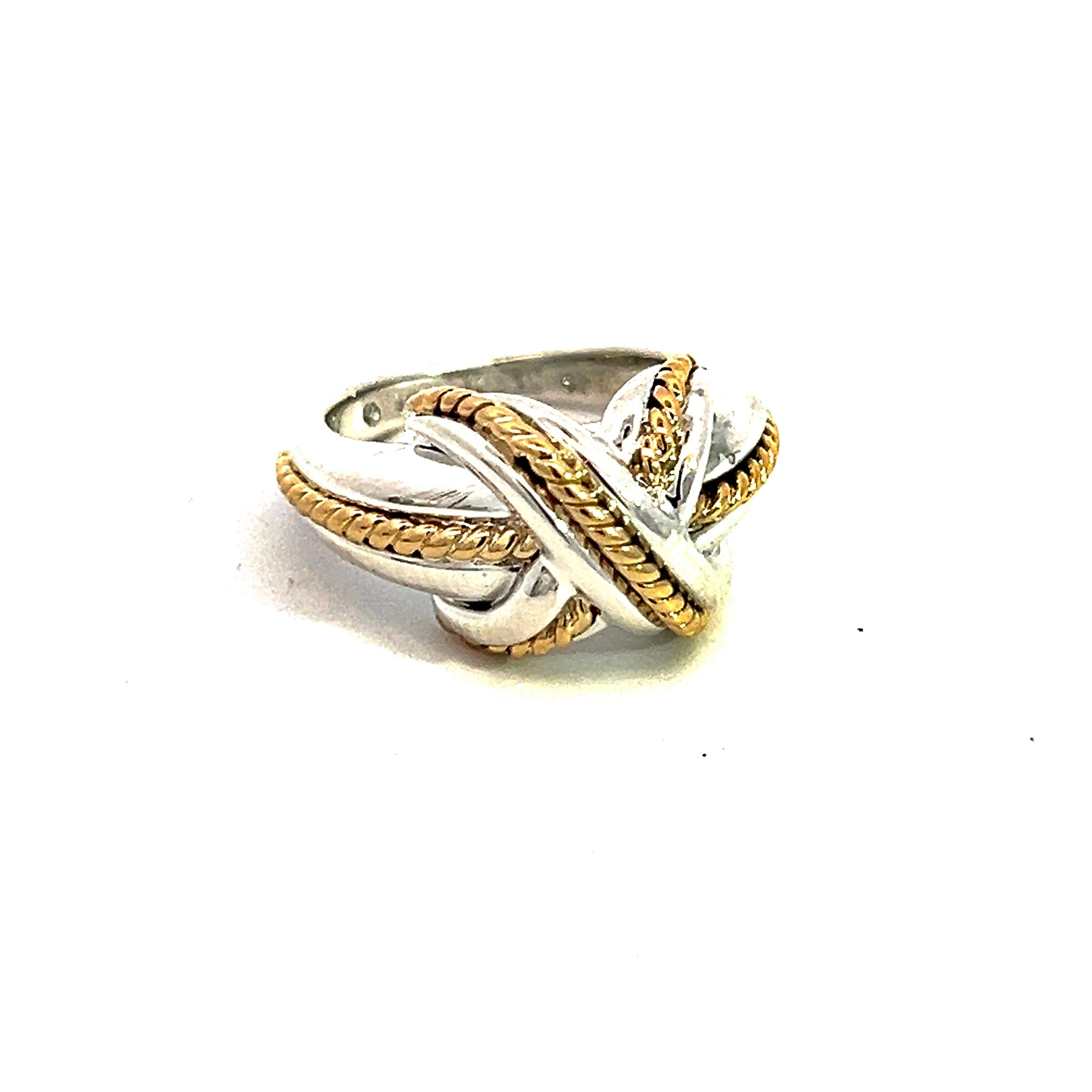 Authentic Tiffany & Co Estate X Signature Ring Size 4 18k Yellow Gold + Silver TIF688

TRUSTED SELLER SINCE 2002

DETAILS
Style: X Signature
Ring Size: 4
Weight: 7.5 Grams
Metal: Sterling Silver + 18k Yellow Gold

We try to present our estate items