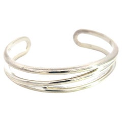 Tiffany & Co Estate Silver Coil Cuff Bracelet 6" 14.5 mm Height