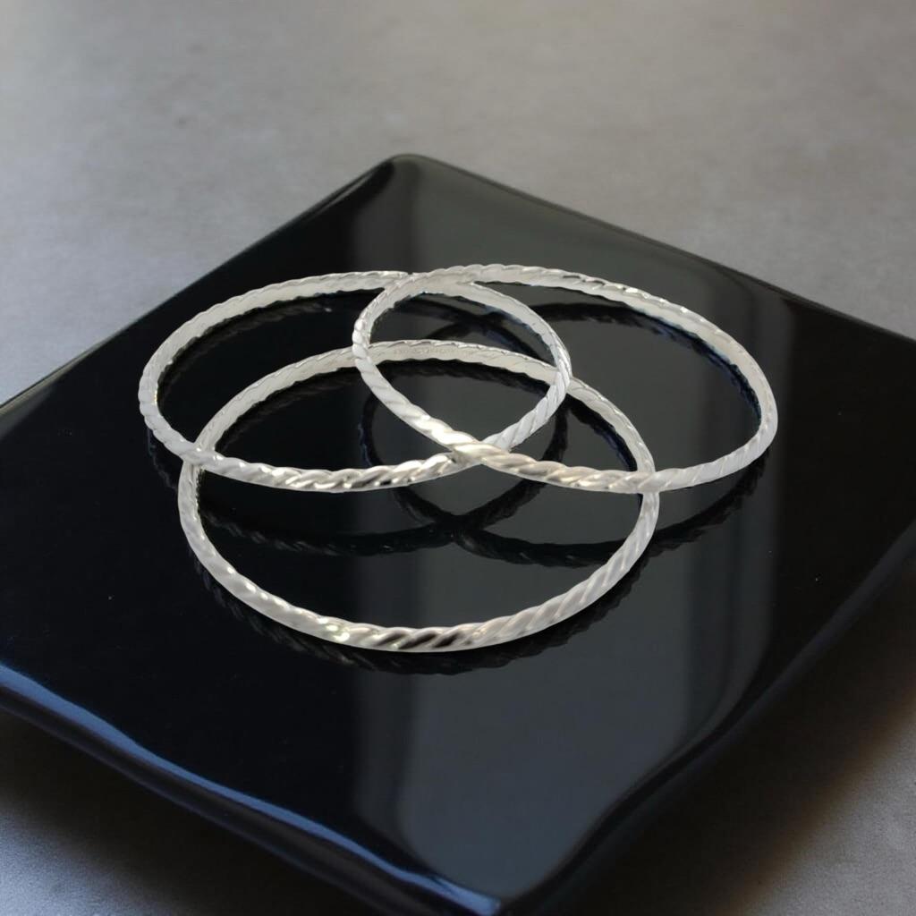 Tiffany & Co Single Bangle Bracelet Sterling Silver Estate For Sale 6