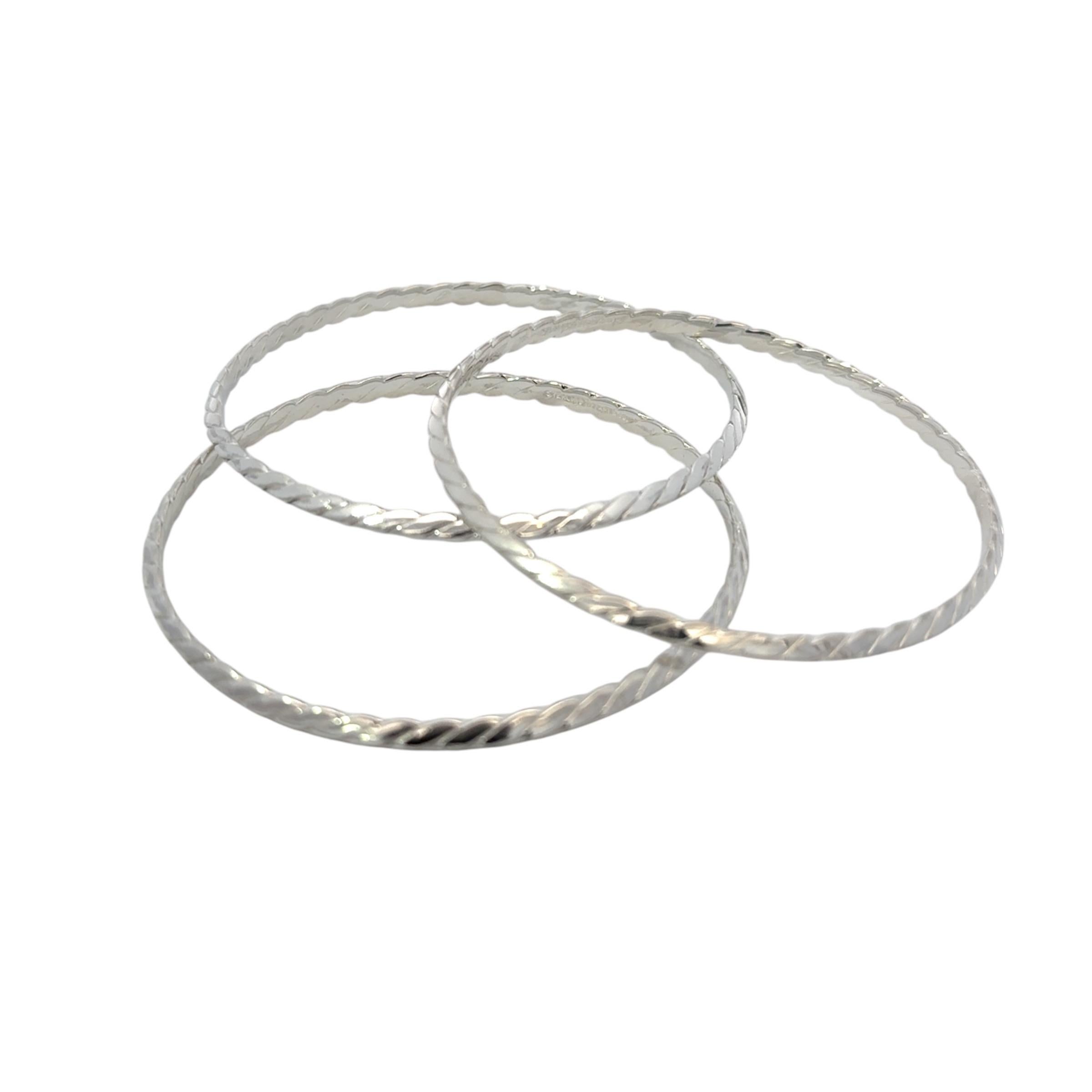 Tiffany & Co Single Bangle Bracelet Sterling Silver Estate For Sale 9