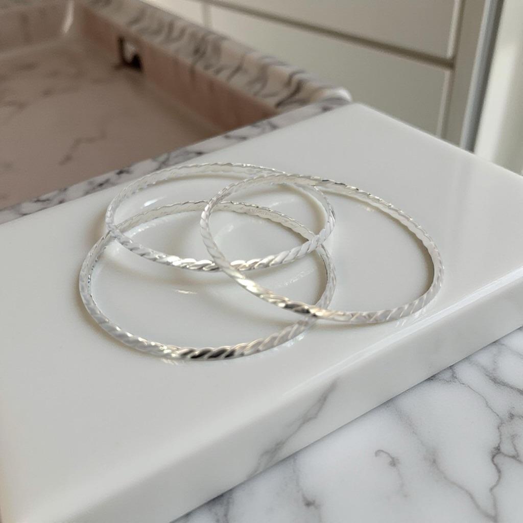 Tiffany & Co Single Bangle Bracelet Sterling Silver Estate For Sale 11