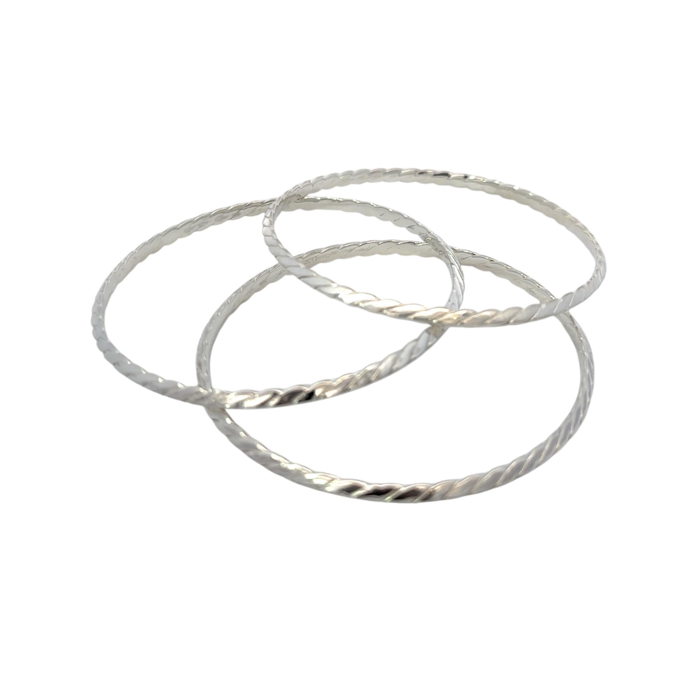 Tiffany & Co Single Bangle Bracelet Sterling Silver Estate For Sale 2