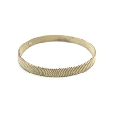 Tiffany & Co Estate Somerset Hard Bangle M 7.5" Silver 6.5 mm Height