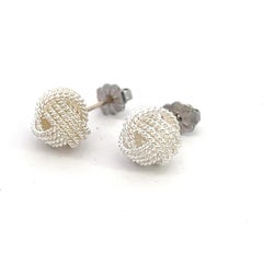 Tiffany & Co Estate Somerset Love Knot Earrings Sterling Silver