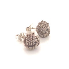Tiffany & Co Estate Somerset Love Knot Earrings Sterling Silver