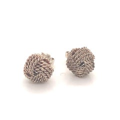 Tiffany & Co Estate Somerset Love Knot Earrings Sterling Silver