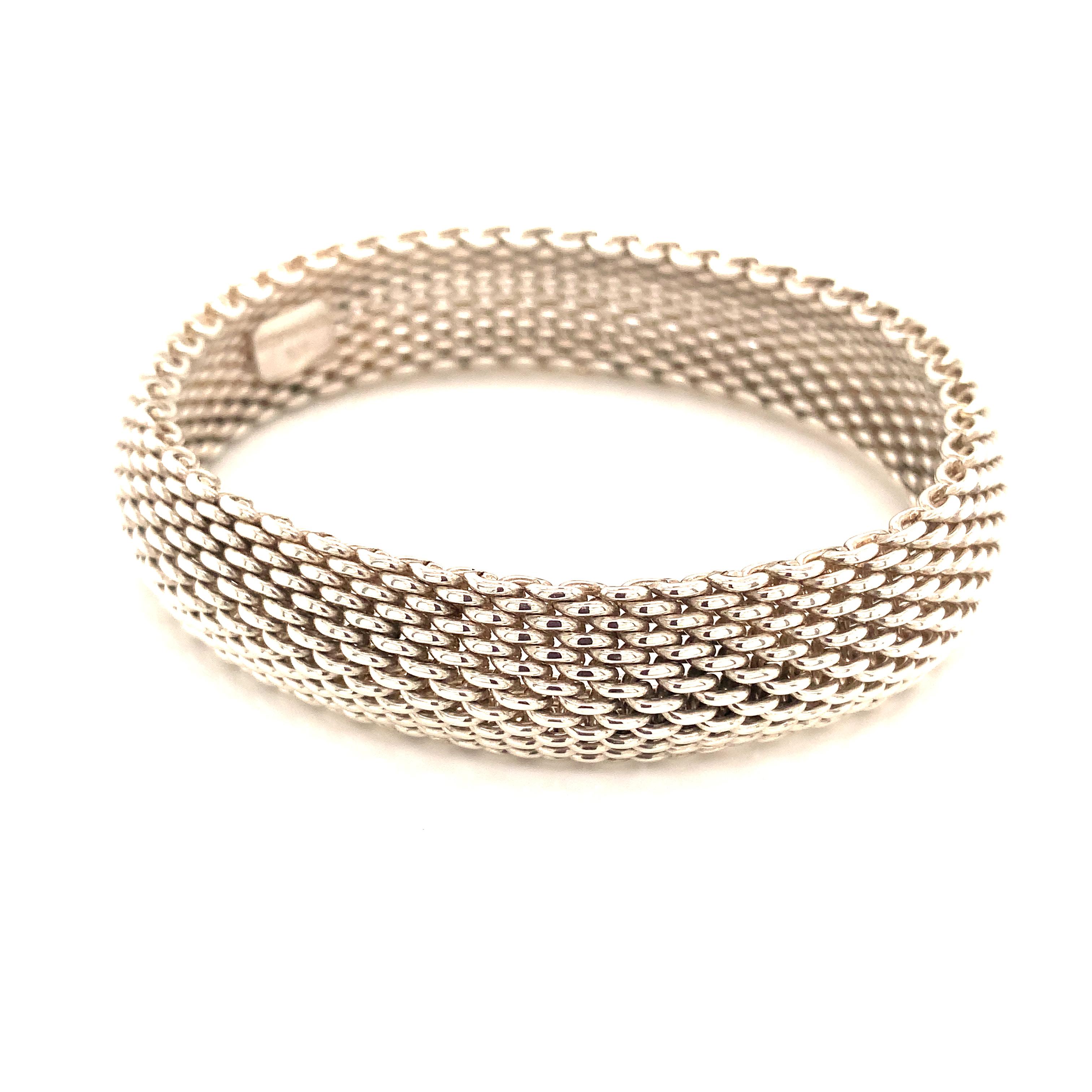 Tiffany & Co Estate Somerset Mesh Bracelet 7.5