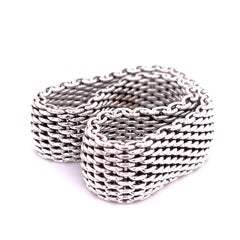 Tiffany & Co Estate Somerset Mesh Bracelet Sterling Silver