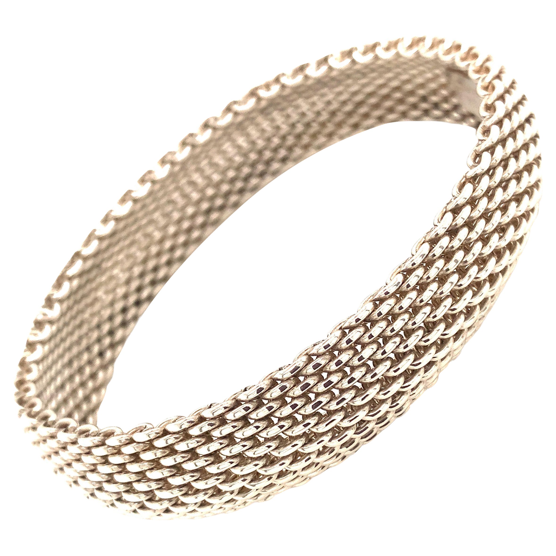 Nachlass Somerset Mesh-Armband von Tiffany & Co, Sterlingsilber 58.8 g