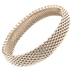 Tiffany & Co Estate Somerset Mesh Bracelet, Sterling Silver 58.8g