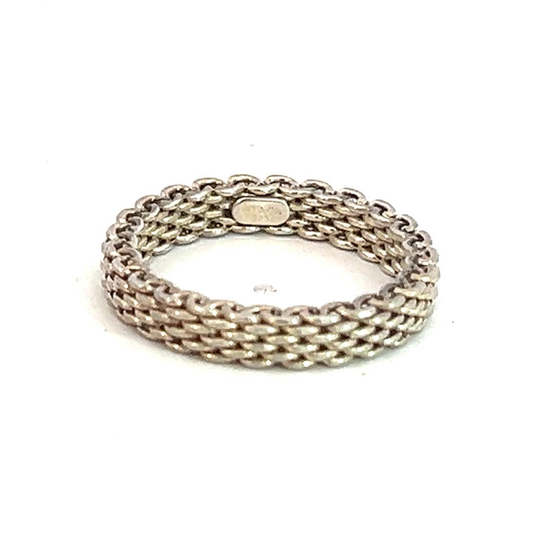 sterling silver mesh ring