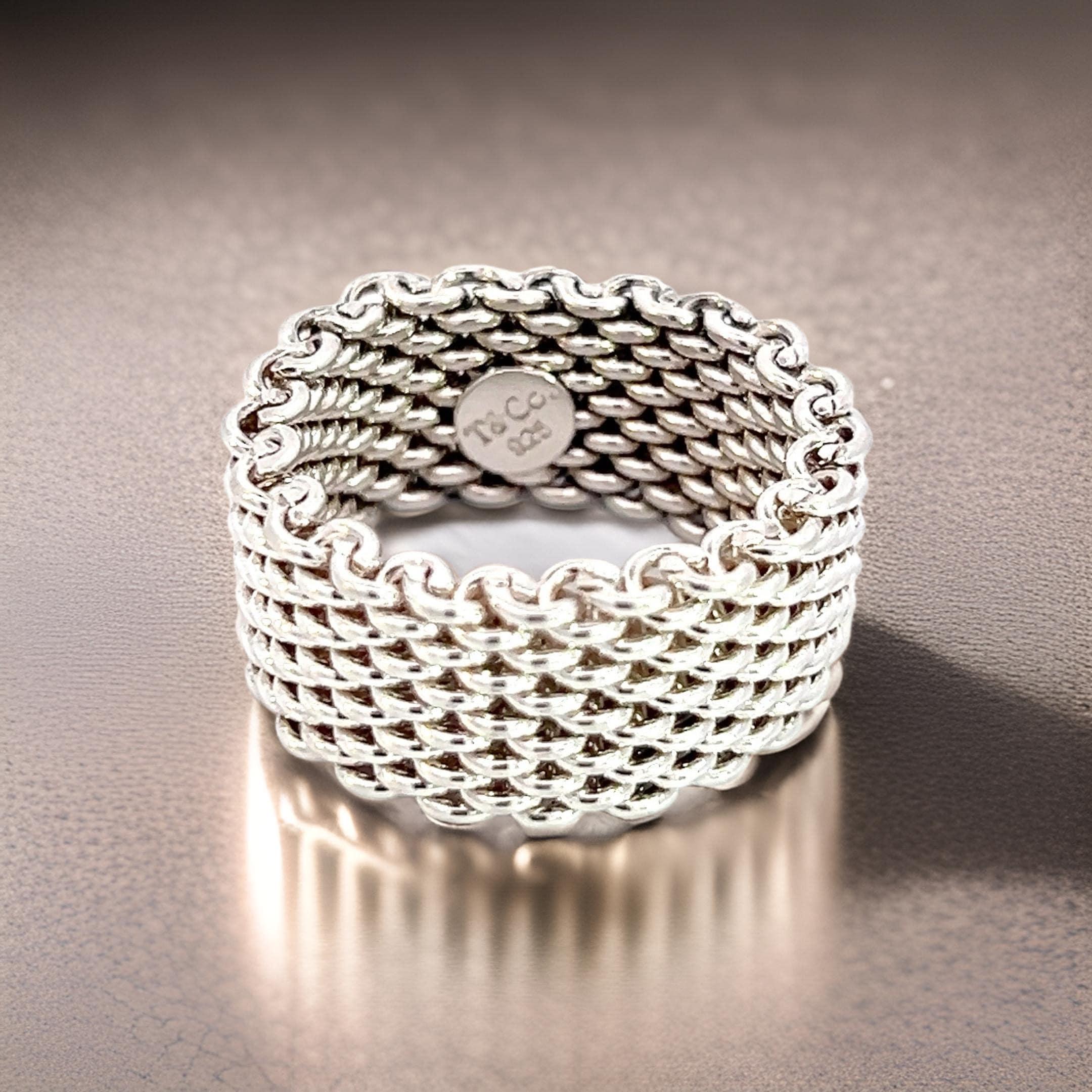 Tiffany & Co Estate Somerset Ring 5 Sterling Silver 10 mm