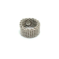 Tiffany & Co Estate Somerset Ring 5.75 Sterling Silver