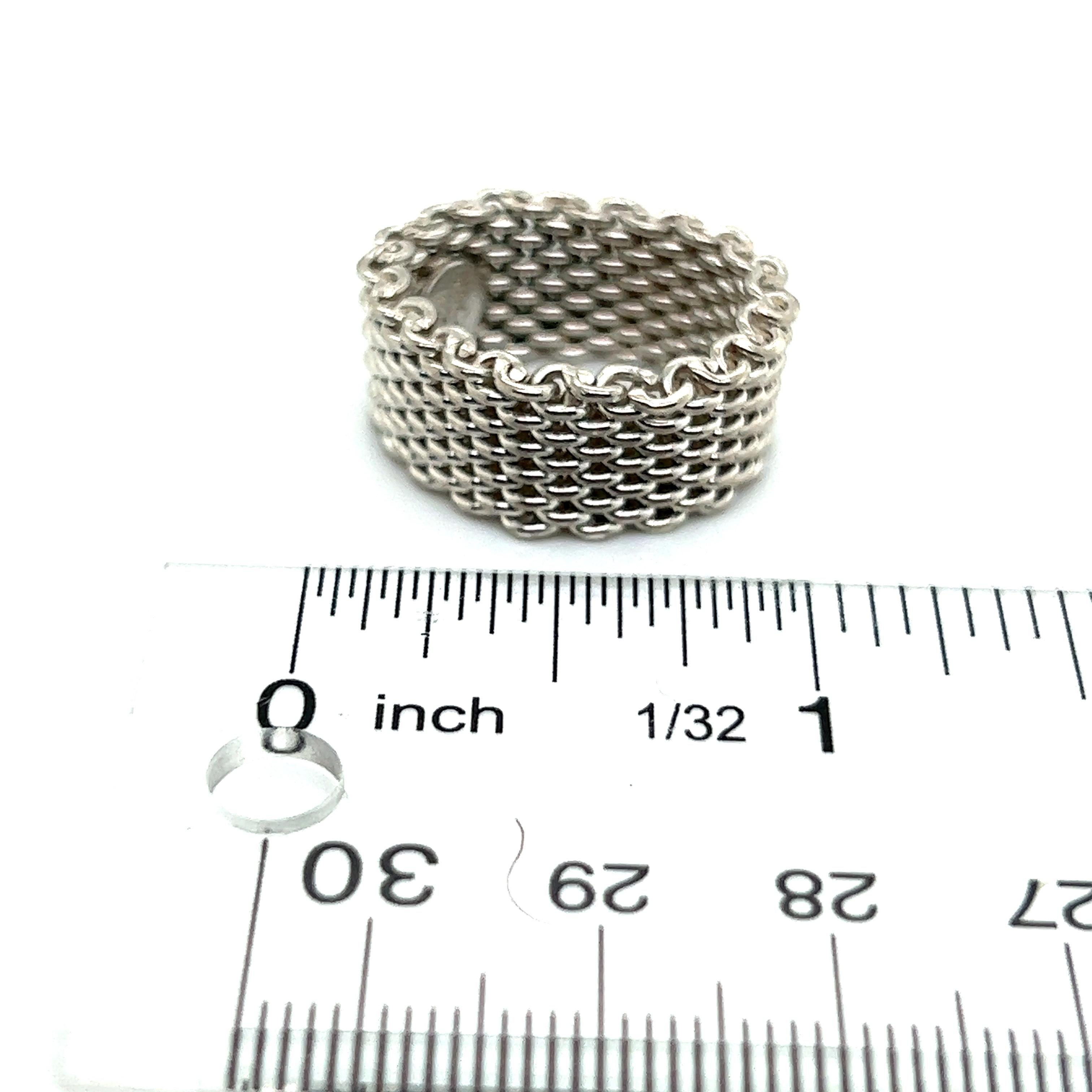 Somerset-Ring aus Sterlingsilber von Tiffany & Co. mit 5,75  im Zustand „Gut“ im Angebot in Brooklyn, NY