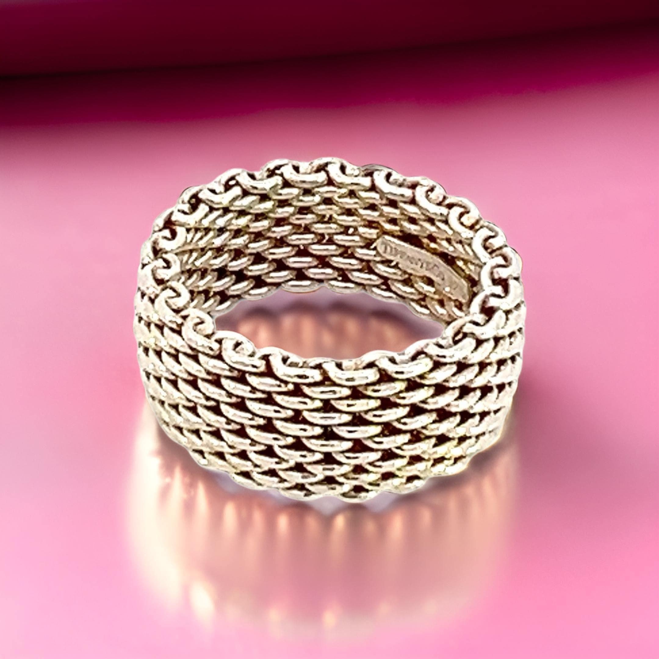 Tiffany & Co Estate Somerset Ring 7 Sterling Silver 10 mm 1