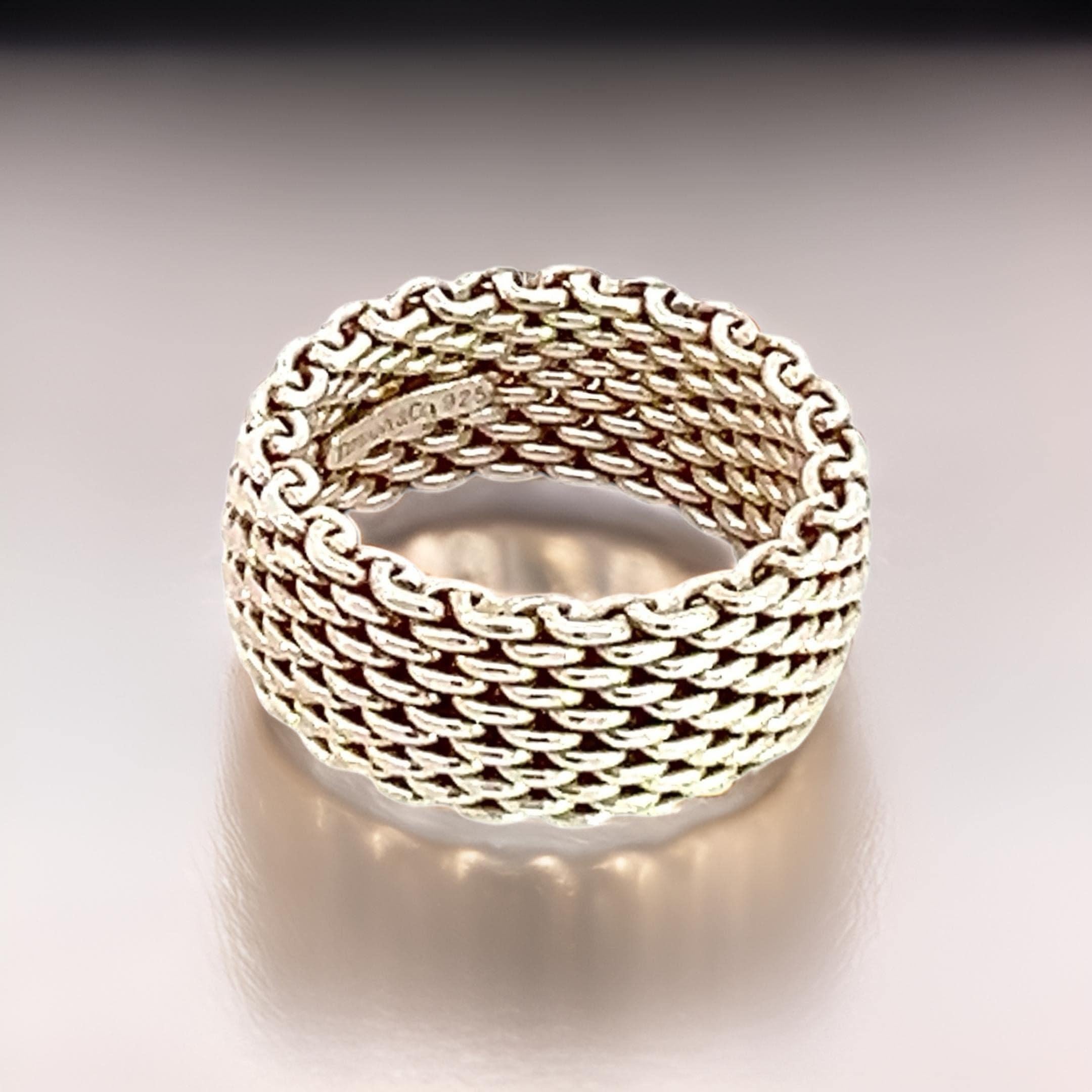 Tiffany & Co Estate Somerset Ring 7 Sterling Silver 10 mm 3