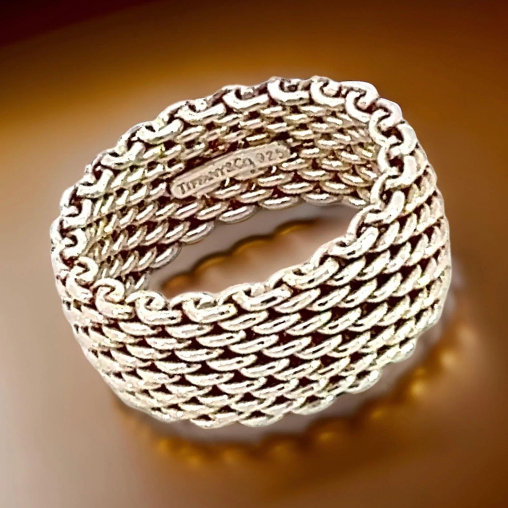 Tiffany & Co Estate Somerset Ring 7 Sterling Silver 1