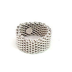 Tiffany & Co Estate Somerset Ring 8 Sterling Silver 10 mm