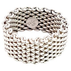 Tiffany & Co Estate Somerset Ring 8 Sterling Silver 10 mm TIF754