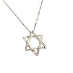 Tiffany & Co Estate Star of David Necklace Sterling Silver 1.9 Grams