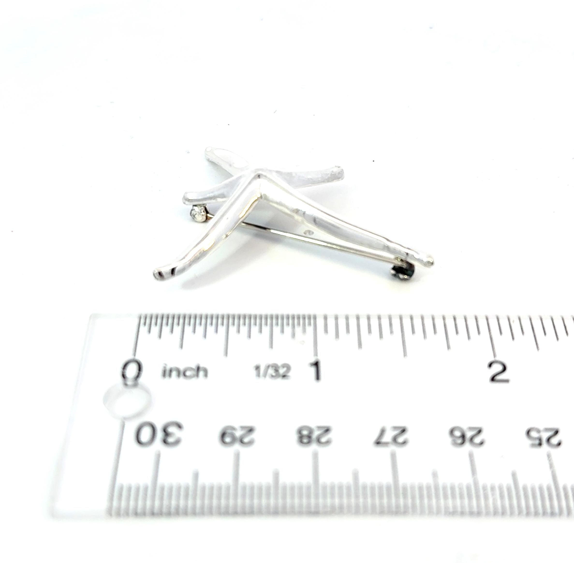 Elsa Peretti for Tiffany & Co. Spilla a forma di stella marina in argento Sterling 6.5g in vendita 3