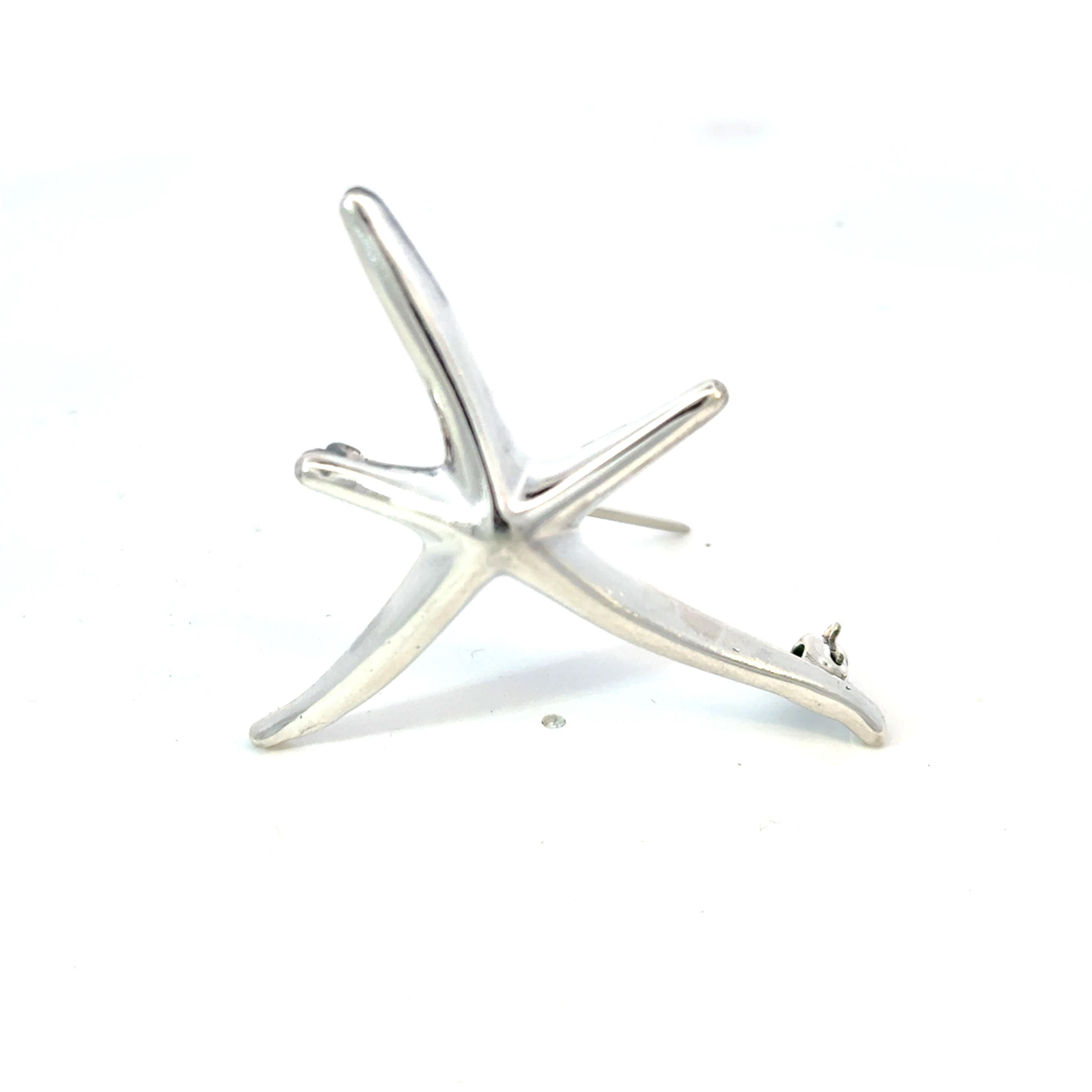 Elsa Peretti for Tiffany & Co. Spilla a forma di stella marina in argento Sterling 6.5g in vendita 5