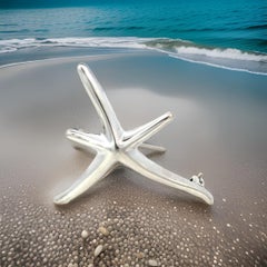 Tiffany & Co Estate Starfish Brooch Sterling Silver By Elsa Peretti 6.5g