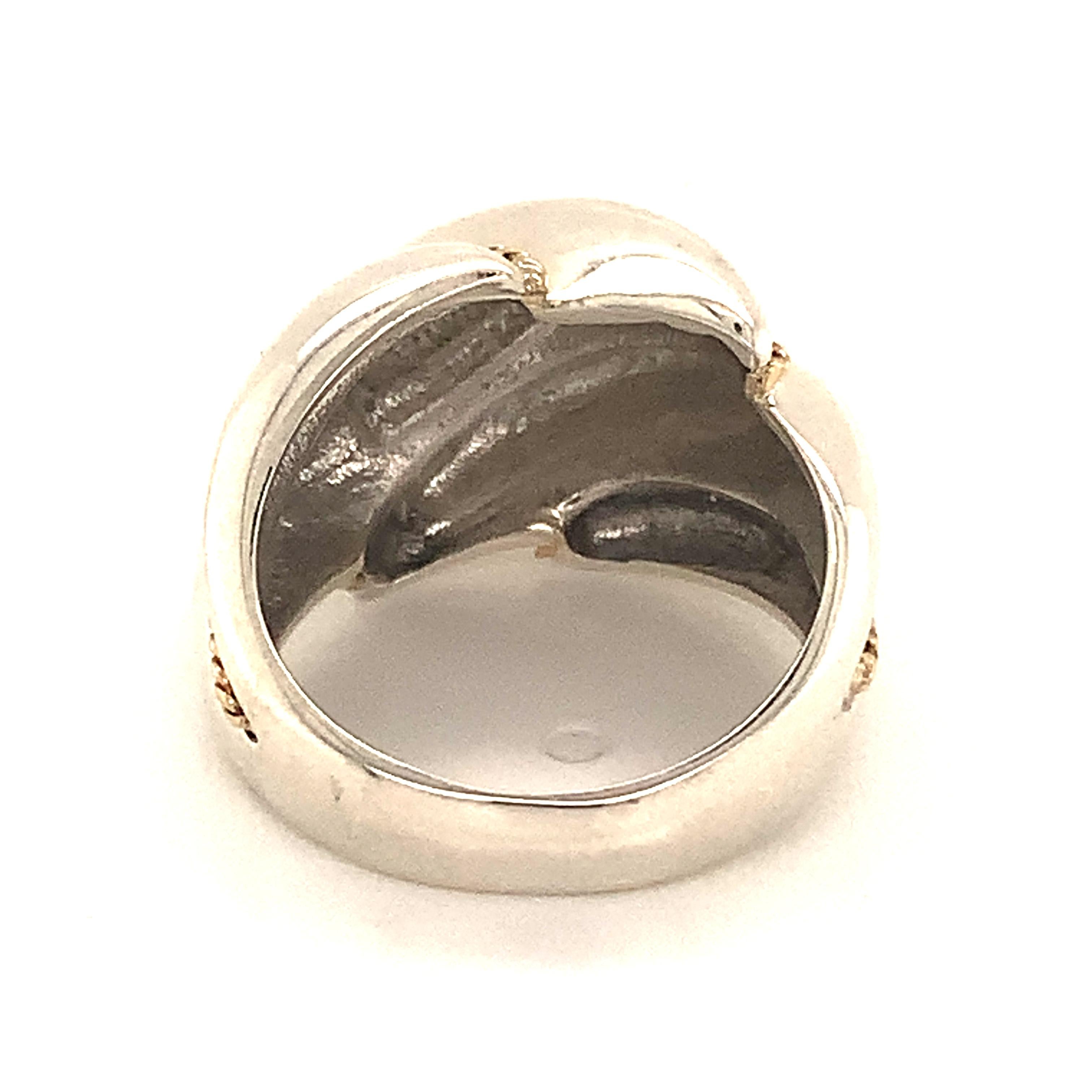 tiffany silver and gold ring