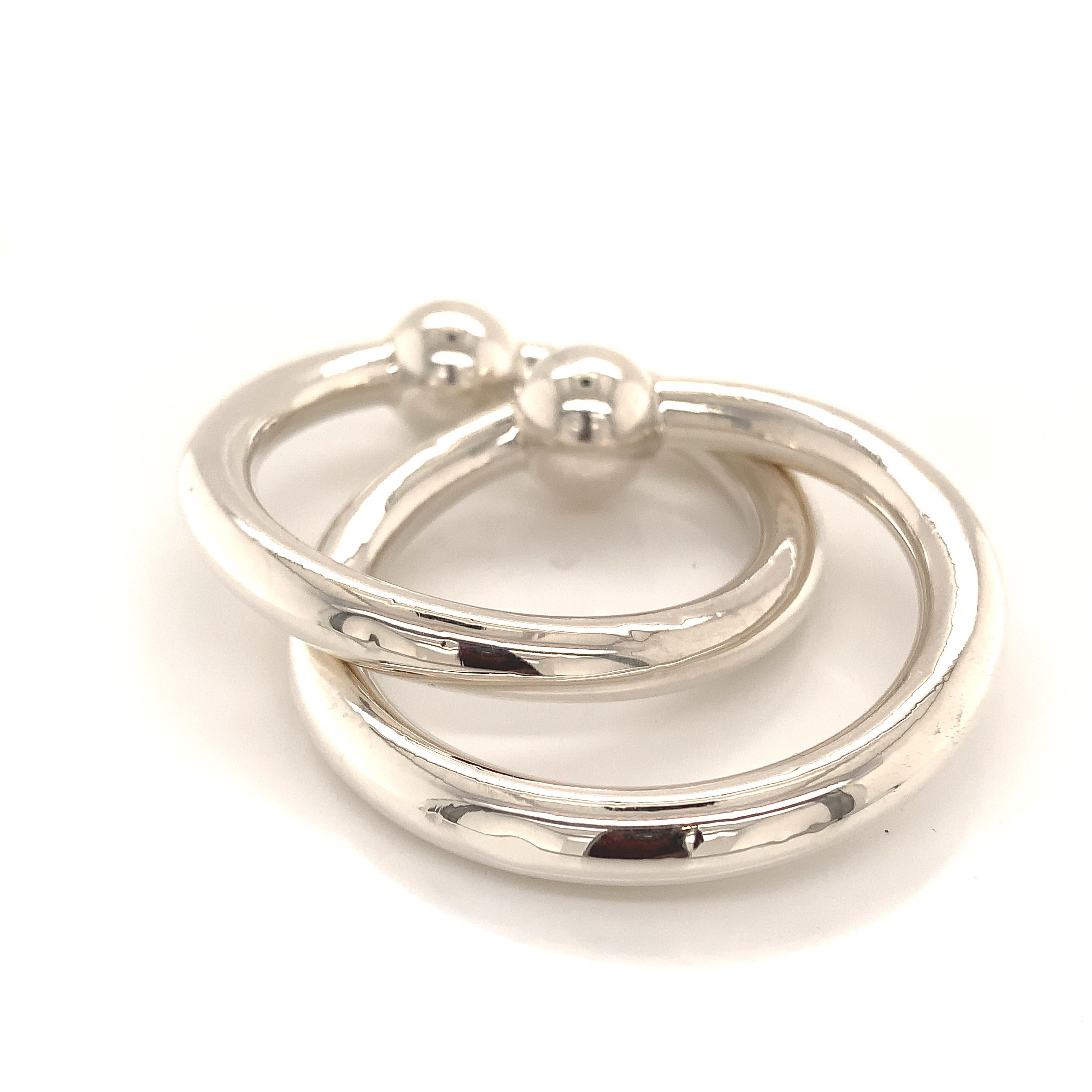Tiffany and Co. Estate Sterling Silver Baby's Double Rattle 32.1 Grams