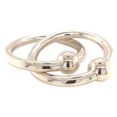 Tiffany & Co. Estate Sterling Silver Baby's Double Rattle 32.1 Grams