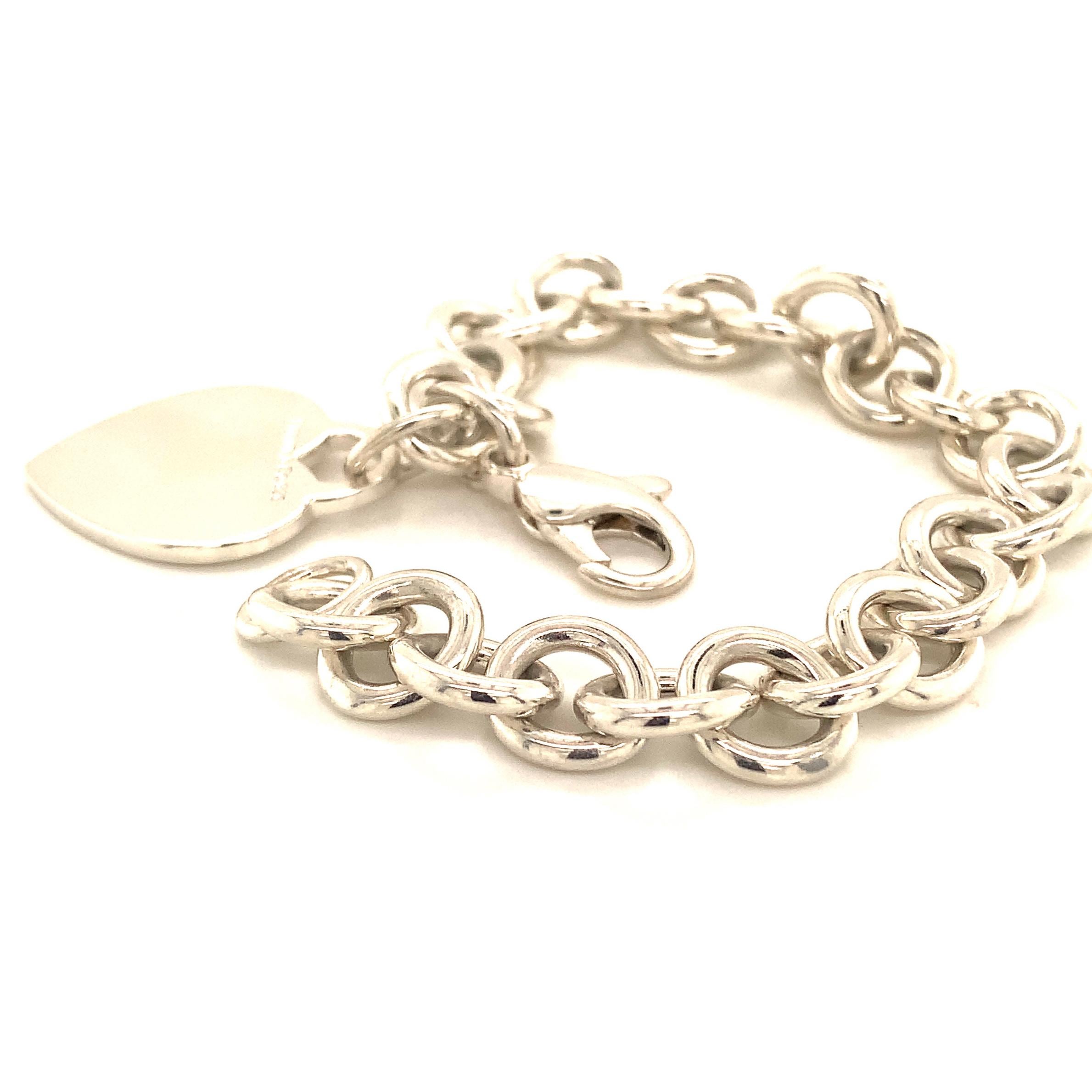 Women's Tiffany & Co. Estate Sterling Silver Bracelet 34.2 Grams For Sale