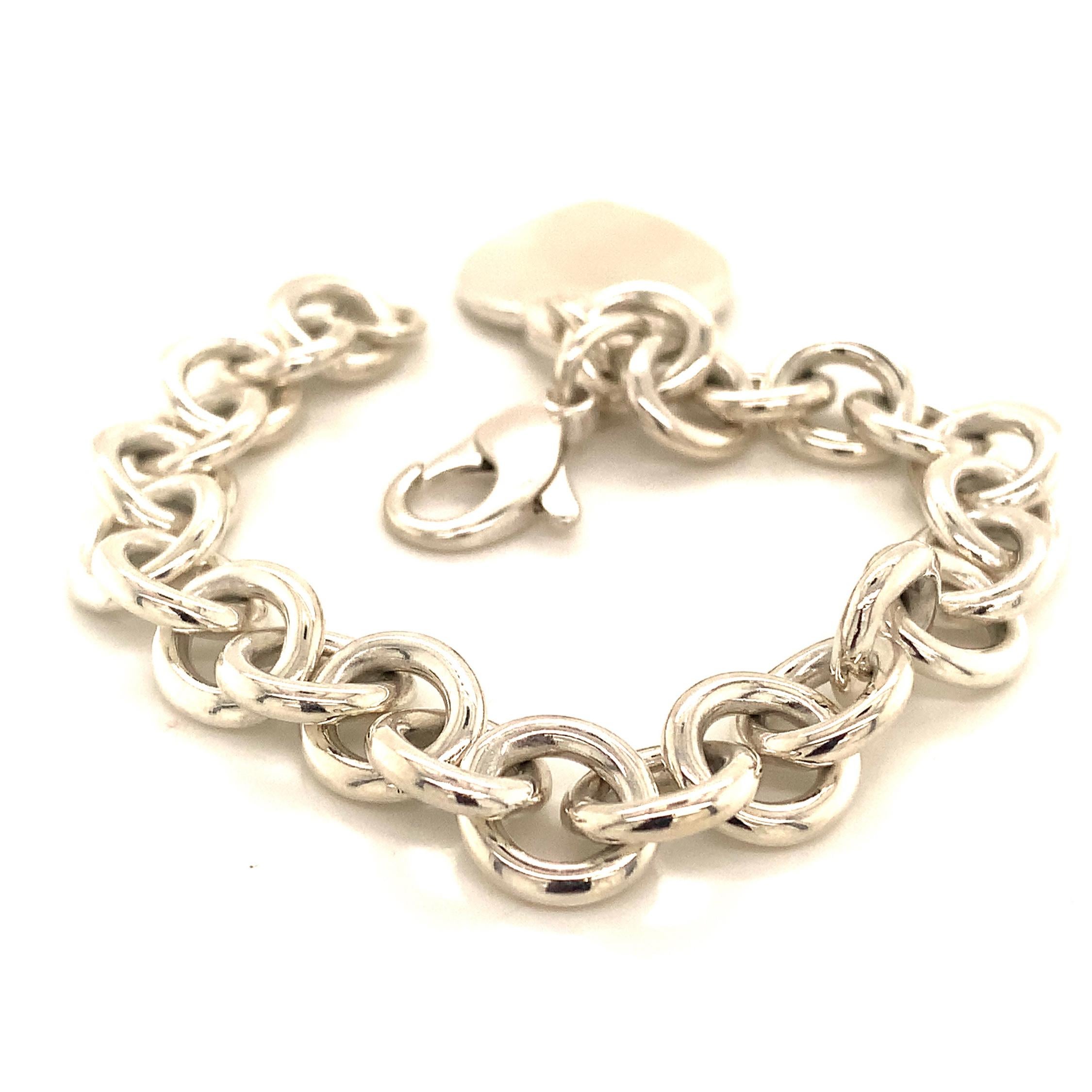 Tiffany & Co. Estate Sterling Silver Bracelet 34.2 Grams For Sale 2