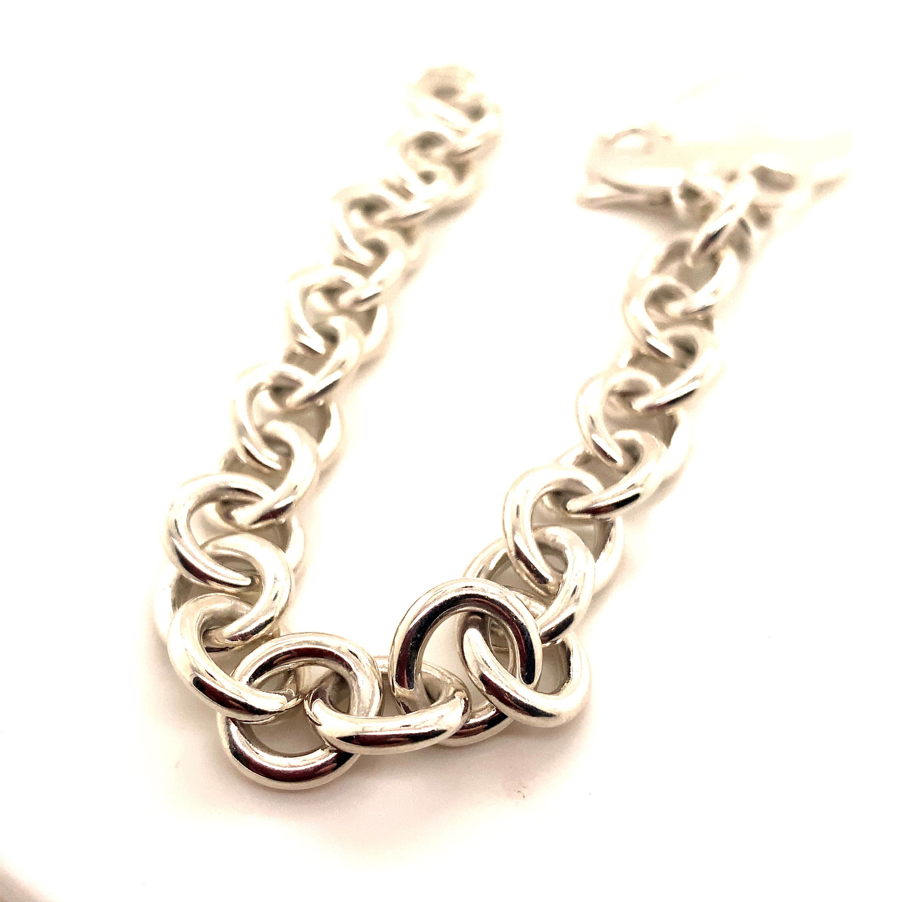 Tiffany & Co. Estate Sterling Silver Bracelet 34.2 Grams For Sale 3