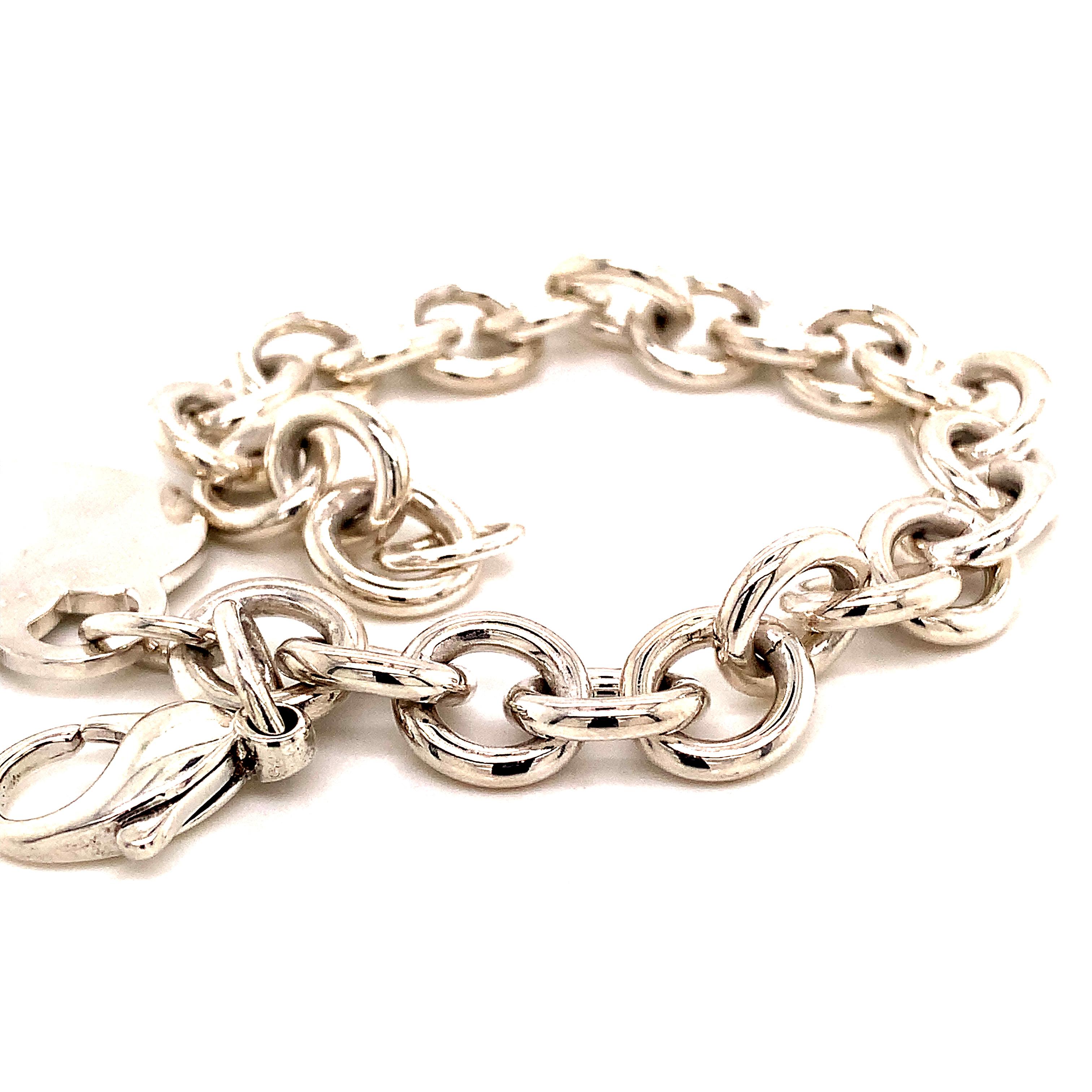 Tiffany & Co. Estate Sterling Silver Bracelet 35.5 Grams For Sale 3