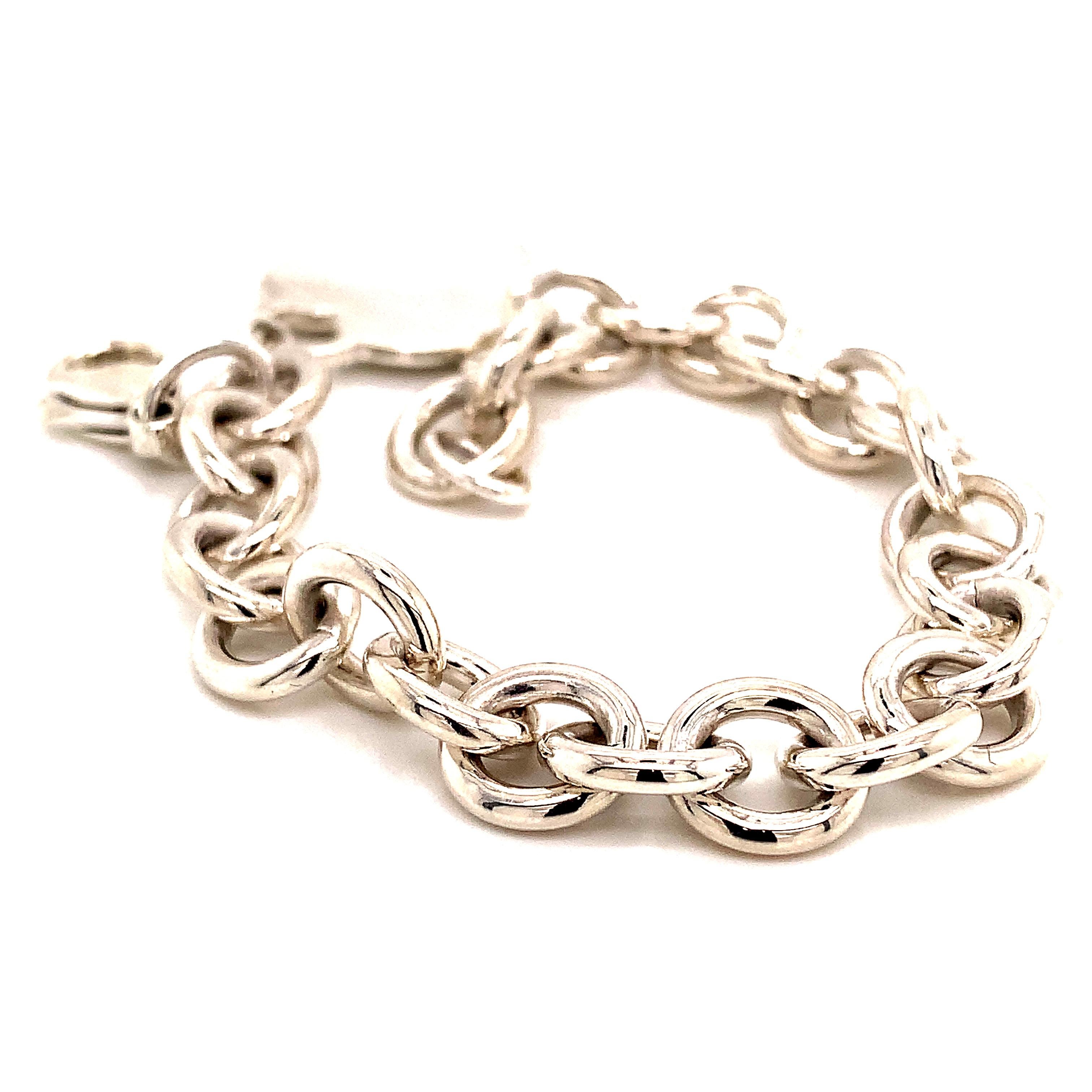 Tiffany & Co. Estate Sterling Silver Bracelet 35.5 Grams For Sale 4