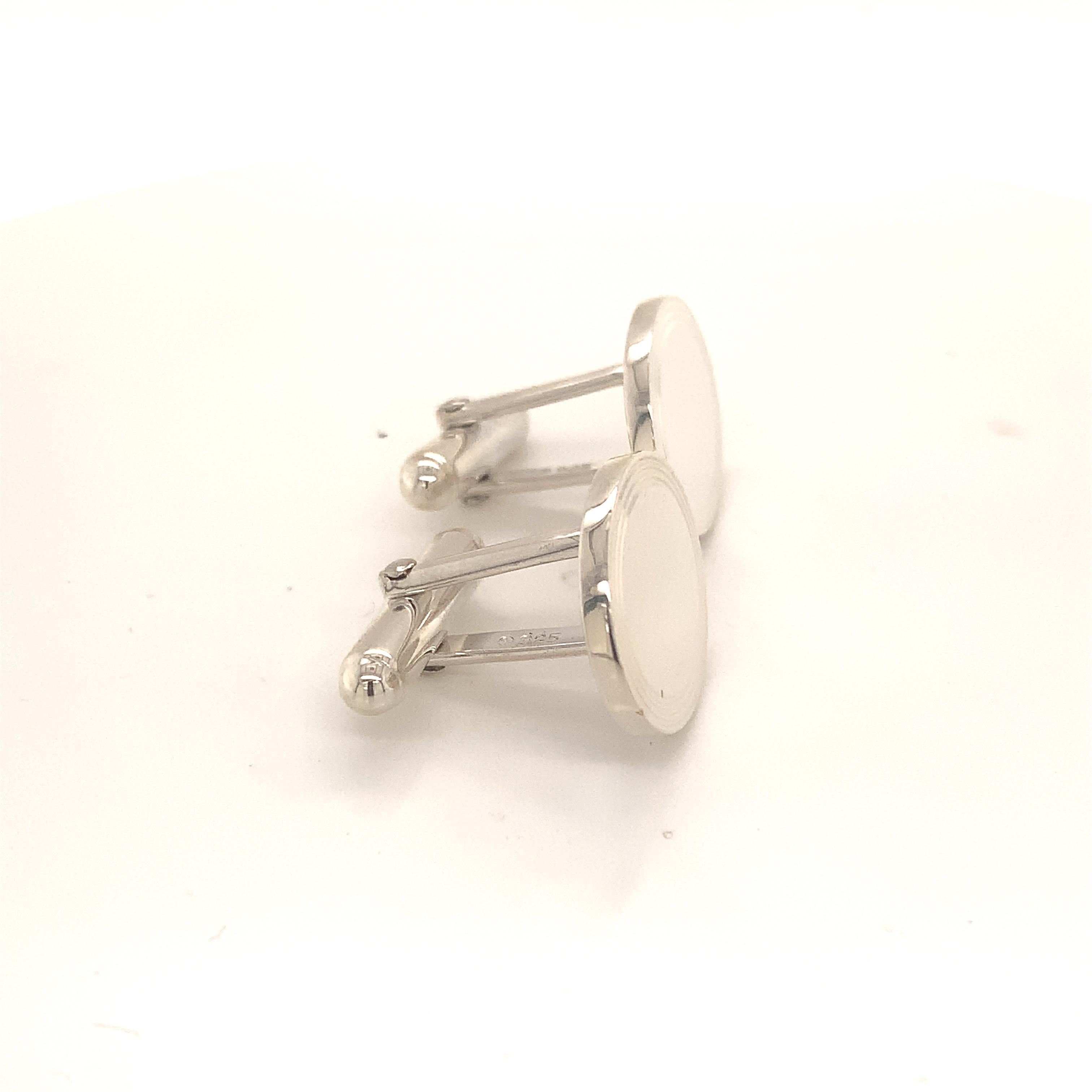 Tiffany & Co. Boutons de manchette en argent Sterling Estate 12,4 grammes 6