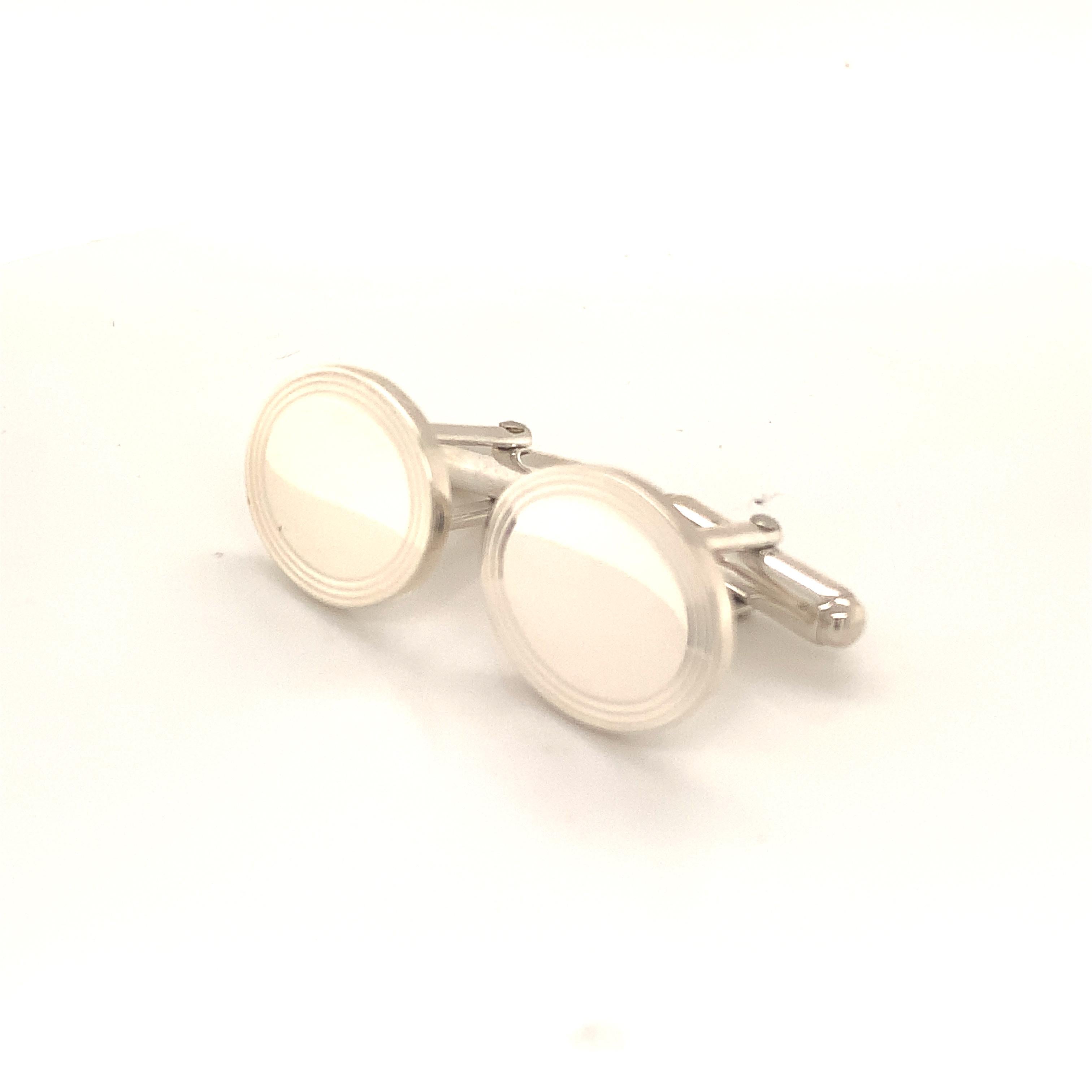  Tiffany & Co. Boutons de manchette en argent Sterling Estate 12,4 grammes Pour hommes 