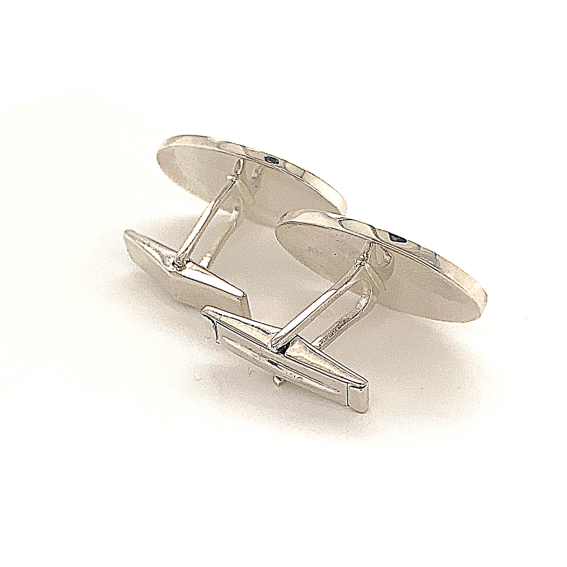 Gemelos de plata de ley Tiffany & Co Estate 18.4 gramos en venta 7