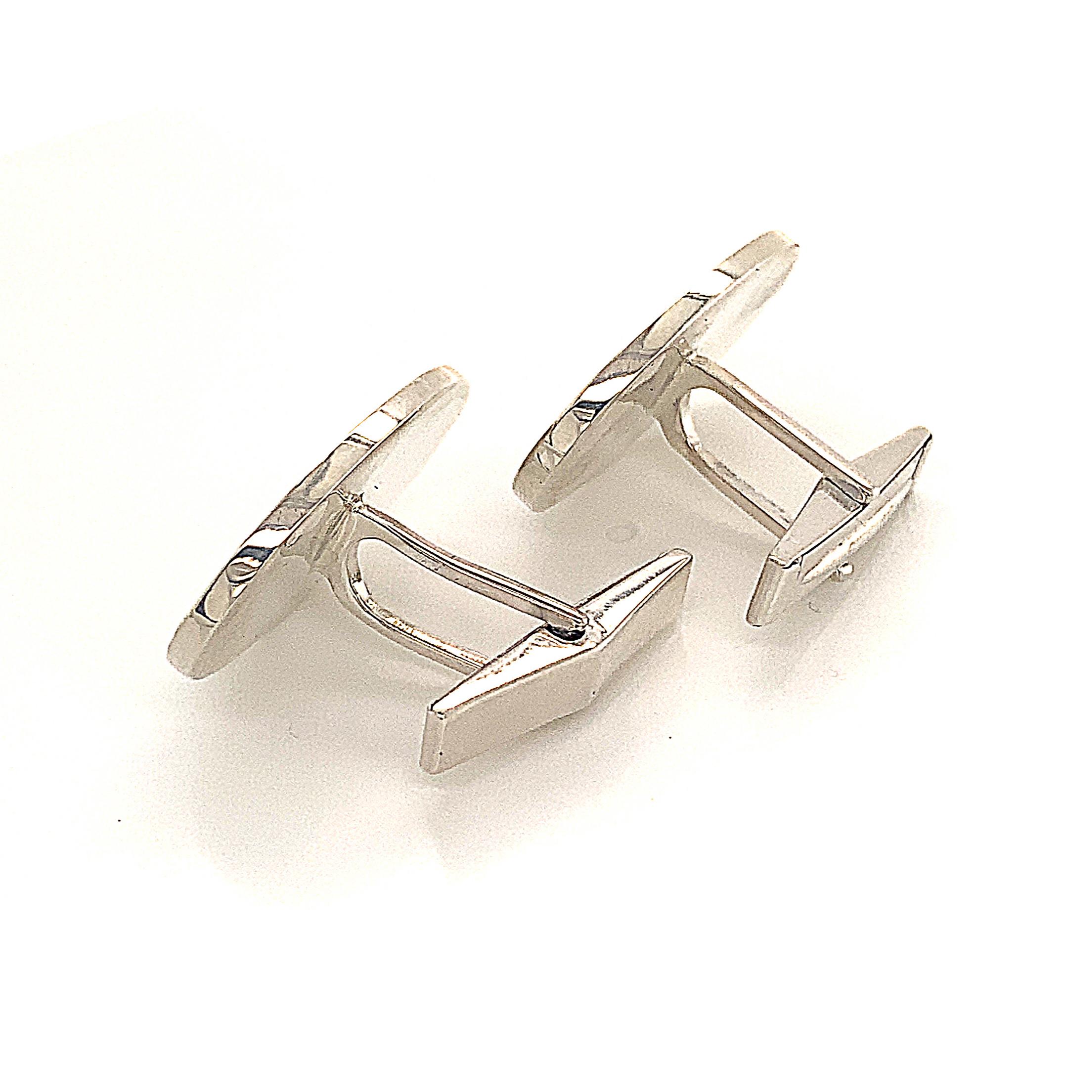 Gemelos de plata de ley Tiffany & Co Estate 18.4 gramos en venta 8