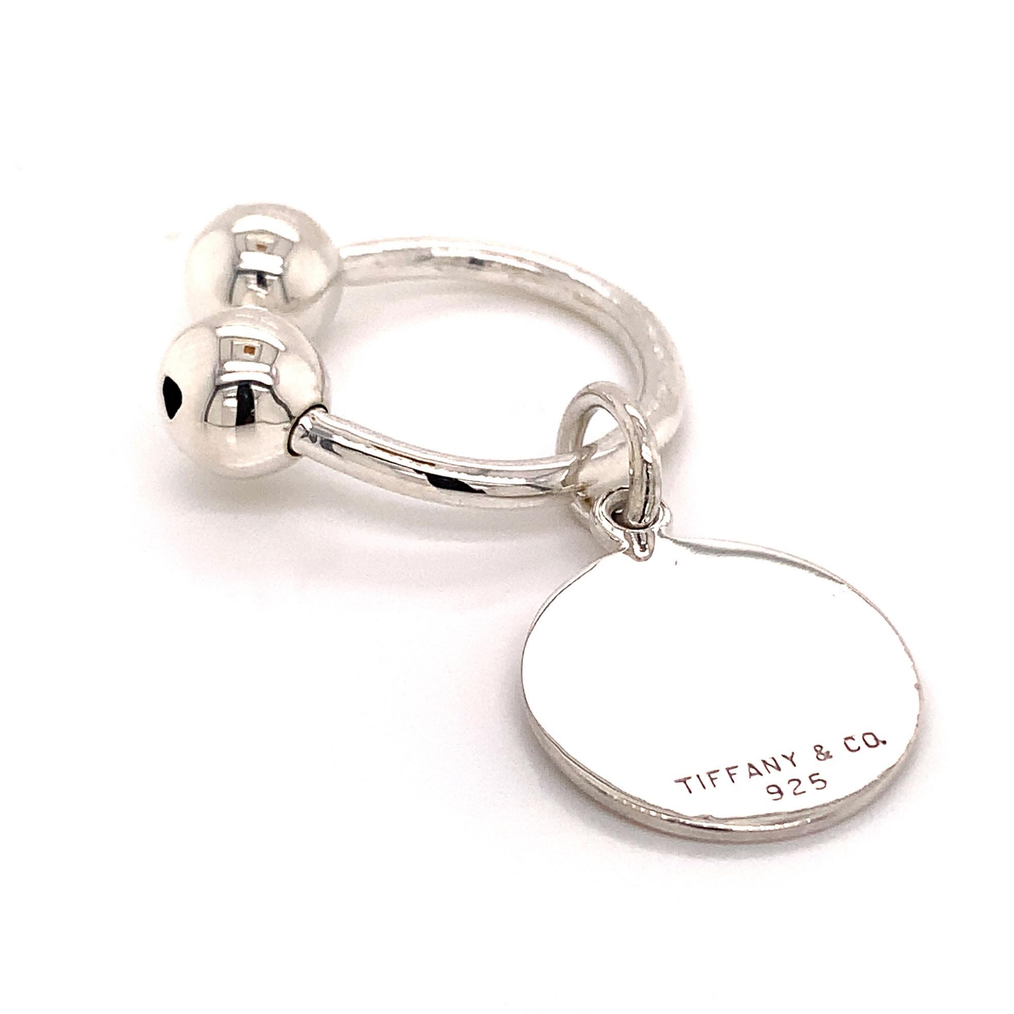 Tiffany & Co Estate Sterling Silver Keychain 9.2 Grams For Sale 2