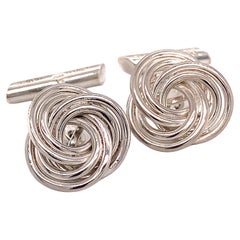 Tiffany & Co Estate Sterling Silver Love Knot Cufflinks 11.6 Grams