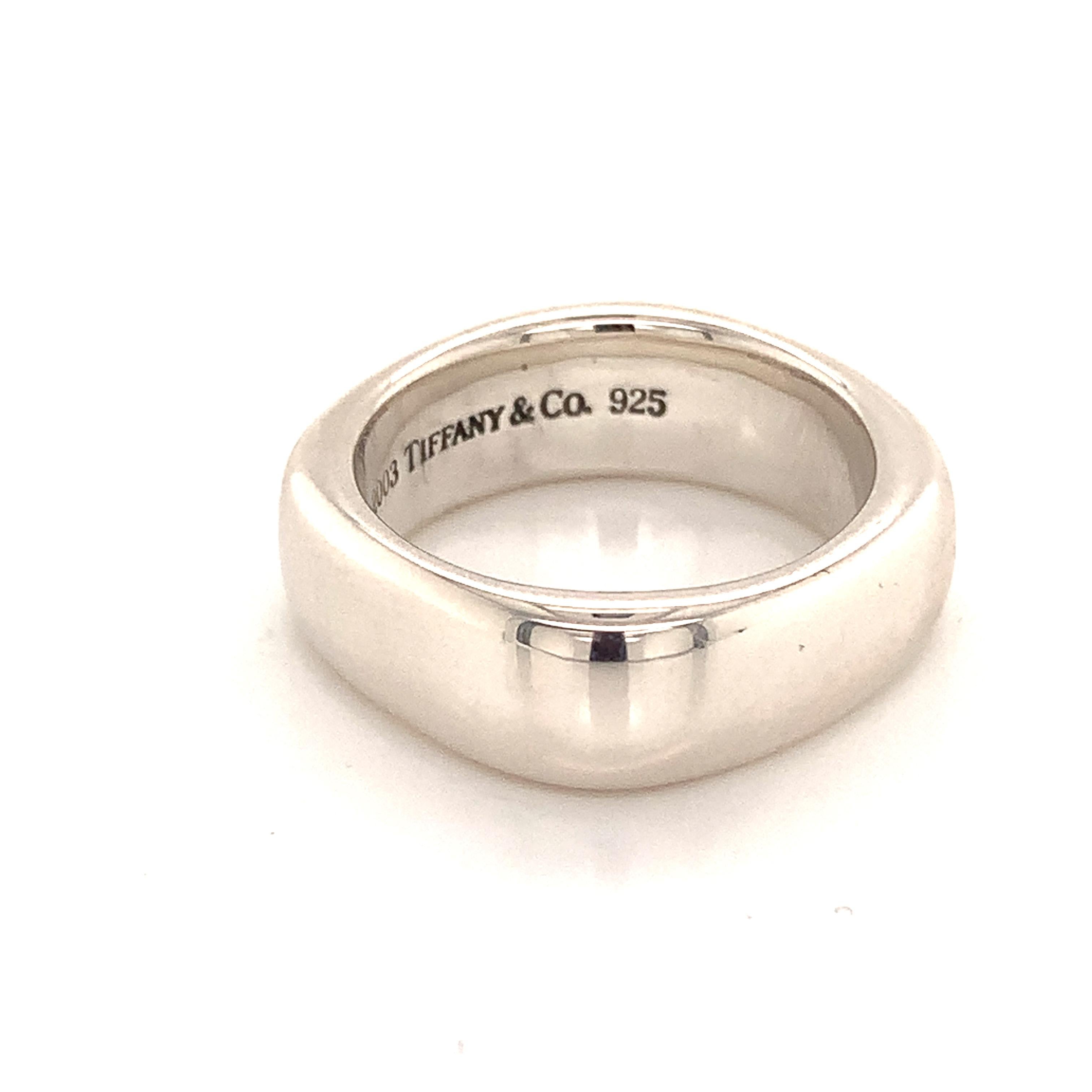 Tiffany & Co Estate Sterling Silver Men's Ring, 13.55g 1
