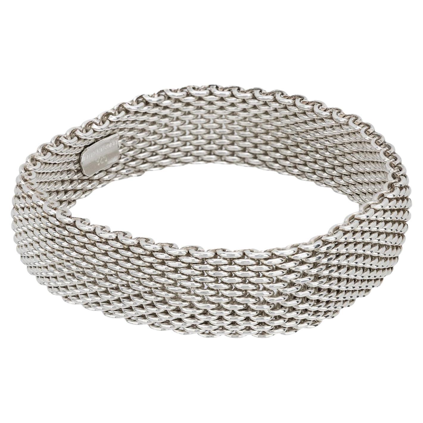 TIFFANY & CO. Estate Sterling Silver Mesh Bracelet