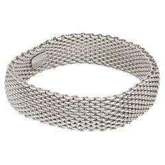 TIFFANY & CO. Estate Sterling Silver Mesh Bracelet