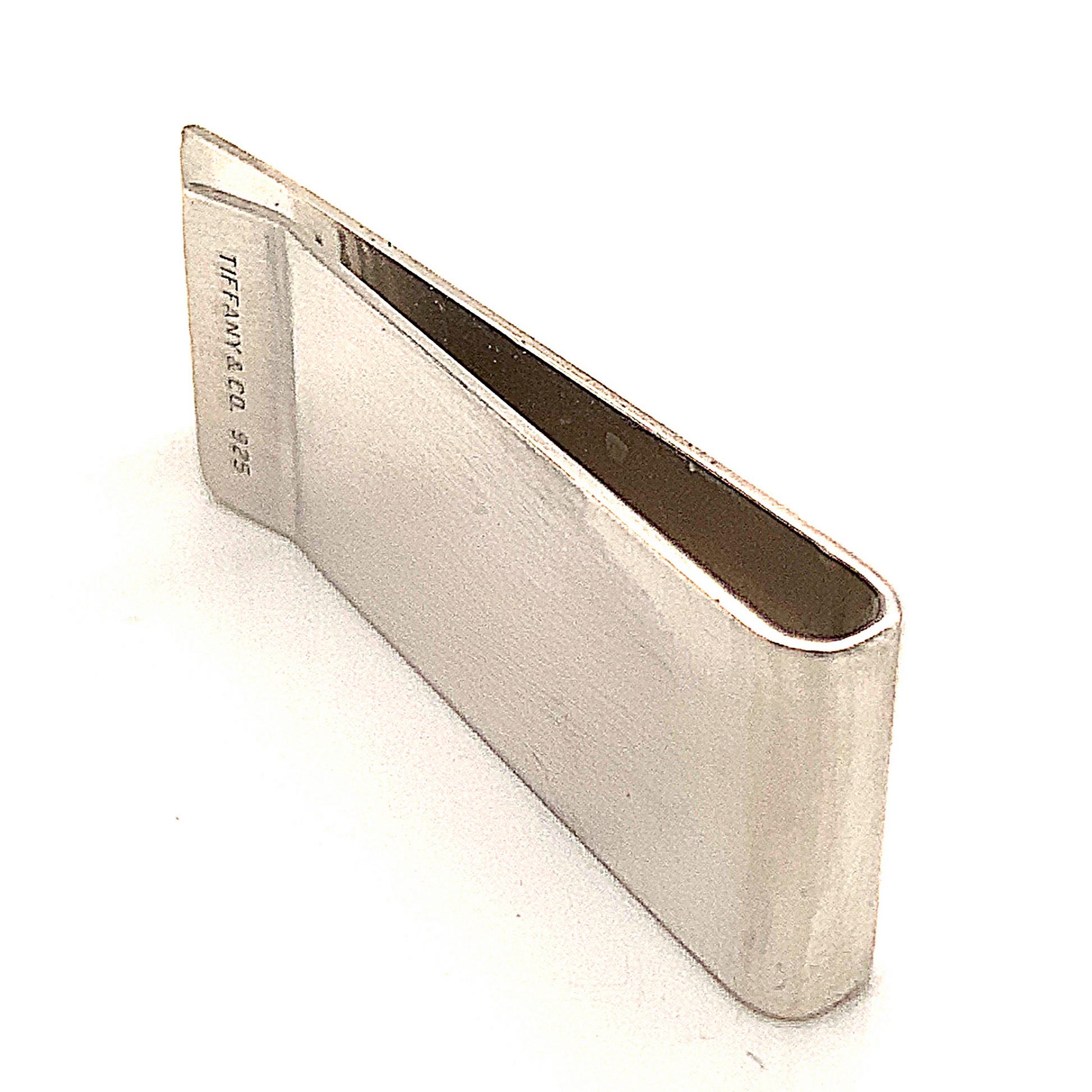 Tiffany & Co. Estate Sterling Silver Money Clip 13.88 Grams In Good Condition In Brooklyn, NY