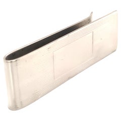 Tiffany 
Co. Estate Sterling Silver Money Clip Etcheo Design 19.3 Grams