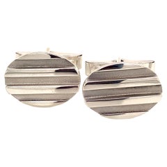 Tiffany & Co Estate Sterling Silver Oval Cufflinks 10.2 Grams